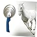 COOLHIYA Stainless Steel Spring Curry Comb with Ergonomic Grip Reversible Smooth and Sharp Rings for Horse Grooming Barn Stable Brush Random Color Random Color