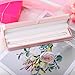 iSuperb Set of 2 Pink Necklace Long Chain Box Bracelet Jewelry Storage Case PU Leather Pendant Chain Gift for Wedding Anniversary Engagement