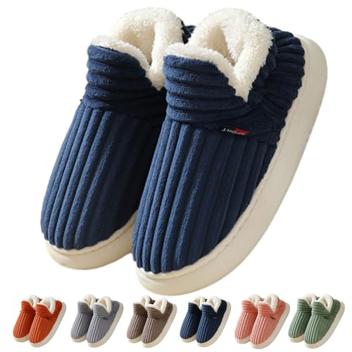 Puffy Slipper Booties For Kids Women Men, Winter Fuzzy Warm Cute Non-Slip Thick-Soled Slippers, Cozy Plush House Shoes