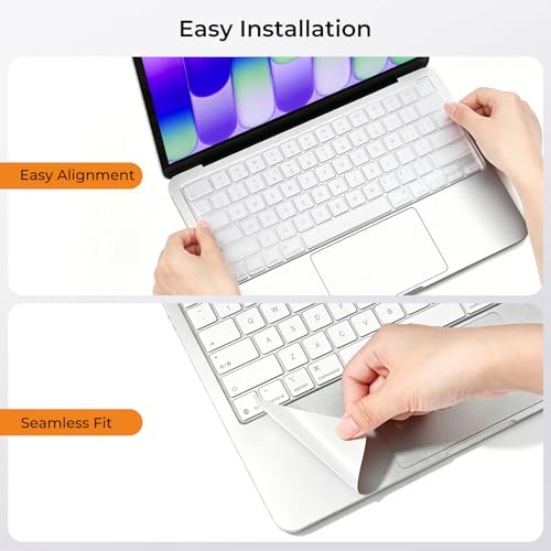 Image of EooCoo Premium Keyboard Cover Skin Protector, Laptop Accessories Compatible with MacBook Neo 13 inch 2026 with A18 Pro Chip A3404, Mac Neo Skin Sticker Scratch-Resistant & TPU Keyboard Cover, Silver