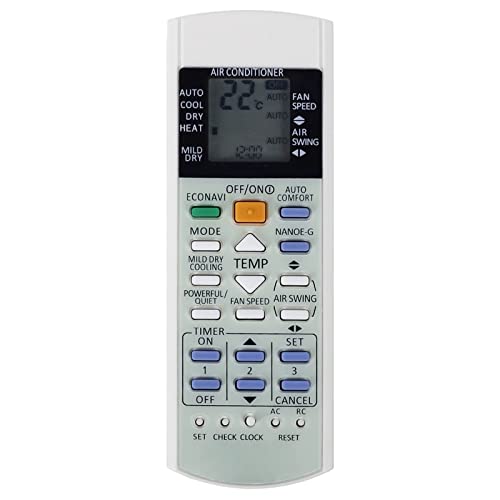 Télécommande climatiseur Panasonic A75C3208 compatible avec modèles A75C3706 A75C3708 KTSX5J