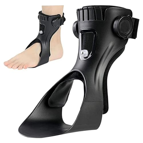 LumingLight足下垂矯正器具、片麻痺、脳卒中、ウォーキングシューズ、エアバッグ保護、足首装具、内反足首固定、歩行器、軽量、男女兼用、歩行姿勢の改善、XL、右足 (M,右)