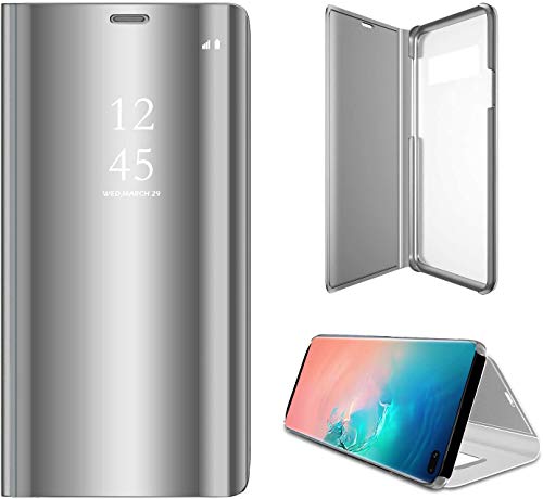 SevenPanda Estuche para Galaxy S6 Edge Plus, Samsung Galaxy S6 Edge Plus 2017 Estuche para Teléfono Celular Ultra Delgado 360 Degree Cuerpo Completo Estuche - Plata