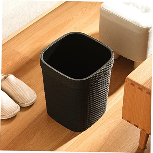 Bote de basura rectangular grande de plástico SOLUSTRE miniatura 3