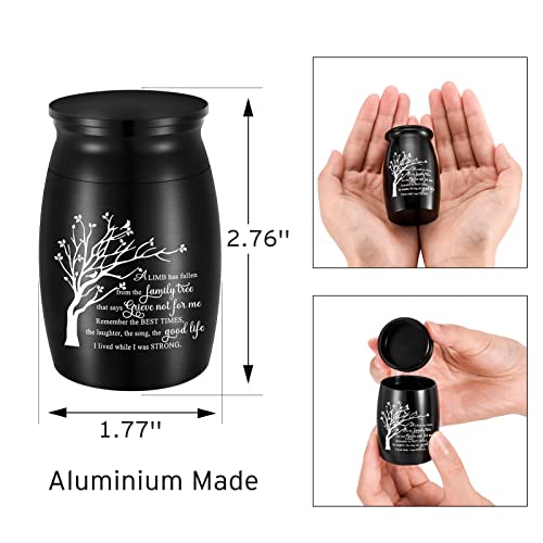 3 Inches Small Urn For Ashes Tree Of Life Aluminum Mini Urn For Ashes Cremation Keepsake For Human Ashes Memorial Ashes Holder For Women Men #TOP2