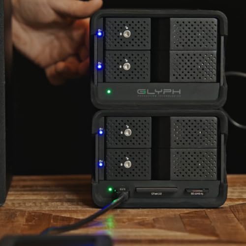 Image of Glyph Technologies Blackbox PRO RAID 16TB (2x8TB) 2-Bay USB-C 3.2 Gen 2 RAID Array, Black