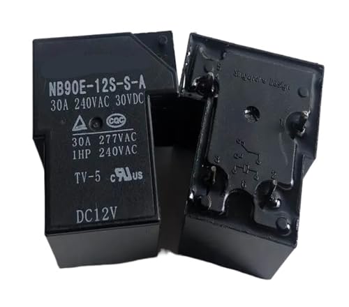 Relé de 4 pines T90-1A-4P-12V con capacidad de 30A para control de circuitos de automoción
