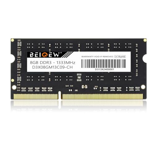 Image of DDR3 Ram 16GB Kit(2x8G) 1333MHz PC3-10600 DDR3L CL9 1.35V /1.5V Beiqew Laptop Computer SODIMM Memory 204-Pin Non-ECC Unbuffered Upgrade Memory Module