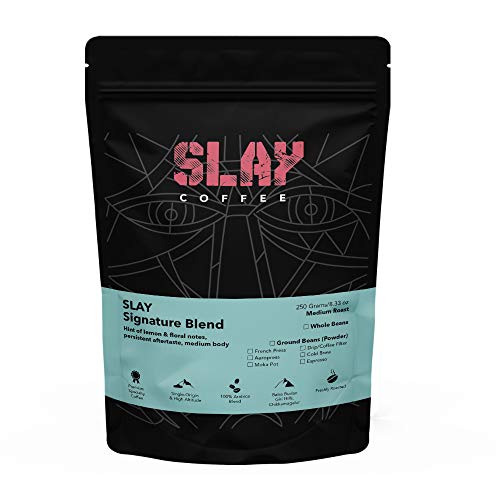 Slay Signature 100% Superior Arabica Ground Coffee Powder | Single Origin | Medium Roast | Not an Instant Coffee 250g (Pack of 1) French Press