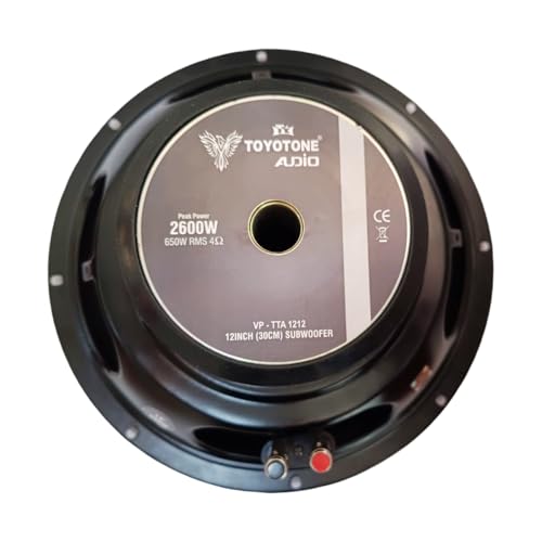Image of TOYOTONE 12-Inch Subwoofer Challenger Series � 650W RMS / 26000W Max Power / 4-Ohm / 2-Inch Copper Coil / 120mm Double Magnet