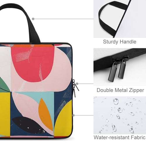 Sac ordinateur 12" à motif orange et blanc avec sangle réglable - 4