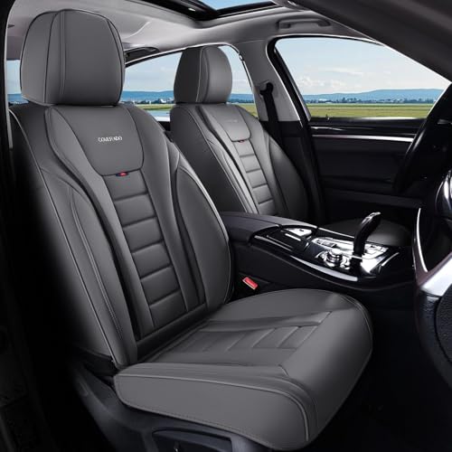 Image of Coverado Car Seat Covers, Front Covers for Cars, Car Seat Cover Front Seats, Automotive Seat Cover, Waterproof, Leather Car Seat Cushion, Universal Interior Covers Seat Protectors for Most Cars