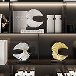 Gold Ocean Wave Statue, Modern Abstract Art, Resin Statue, Office Desk & Shelf Decor Accent for Men - Image 4