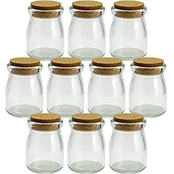 Amazon｜コルク瓶 ヨーグルト100 コルク付 100ml 〈45×40×15〉 -10本