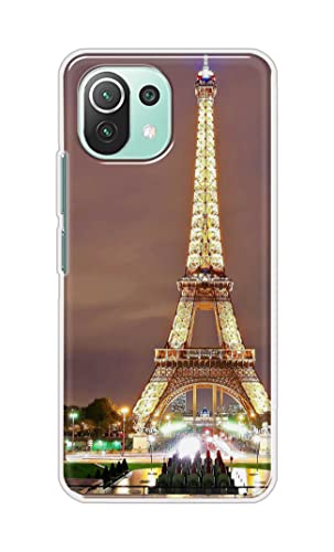 Image of PRINTFIDAA Lovers Famous Place Eiffel Tower in Paris Printed Designer Hard Case for Mi 11 Lite / 11 Lite 5G NE Back Cover -(e) RPM1009