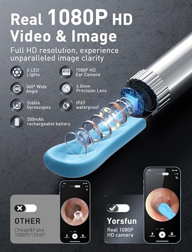 ear wax removal tool camera - 3 in 1 wireless wifi rechargeable ear cleaner with camera 1080p hd ear camera amp 7 pcs ear set ear cleaning kit with 15 replacement tips black