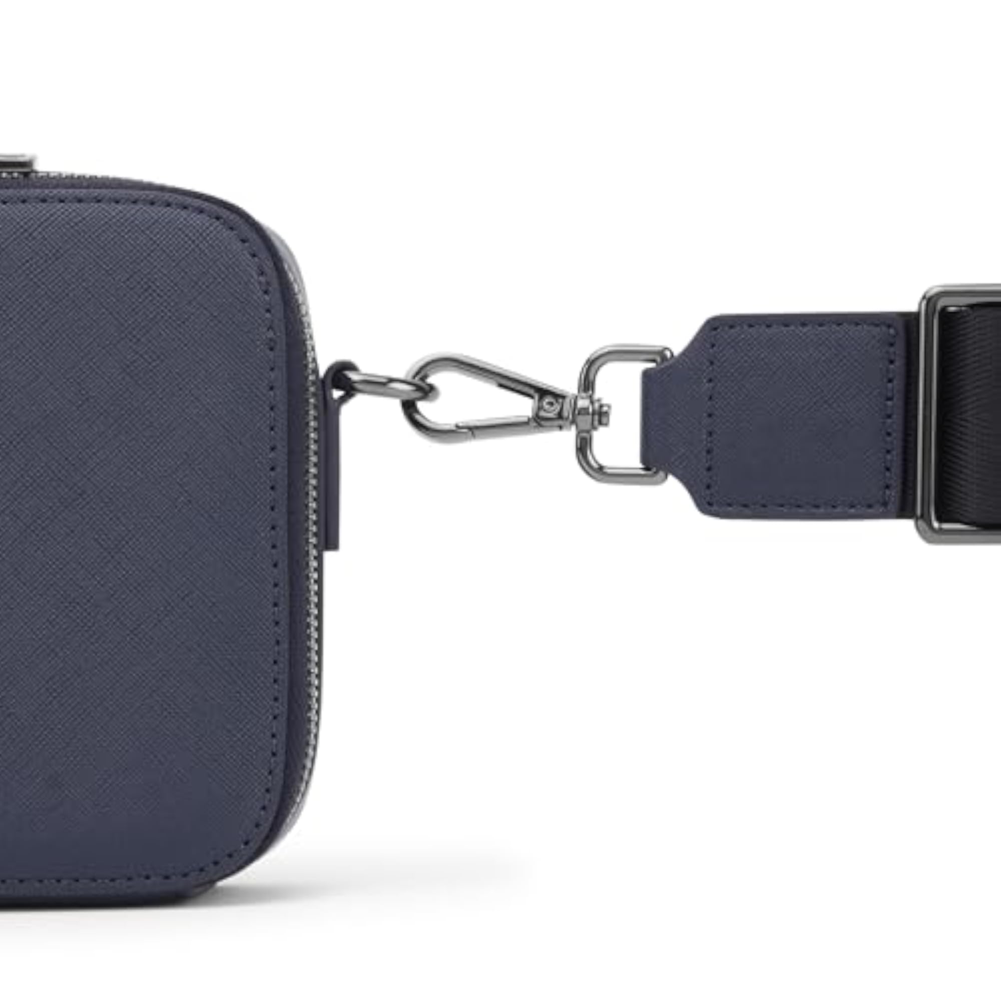 Unisex Saffiano PU Leather Crossbody Sling Bag