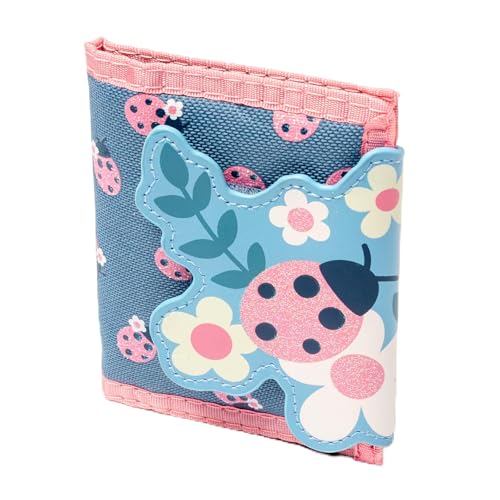 Image of Stephen Joseph, Kids Wallet, Tri-Fold Bi-Fold Wallet for Boys & Girls with Zipper Coin Pocket, Durable Polyester Small Wallet for Kids, Cute Designs for School & Travel, Ladybug
