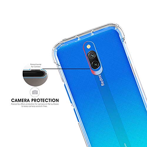 Image of COVERBLACK Rubber Back Cover for Mi Redmi8A Dual - M2001C3K3I - Transparent