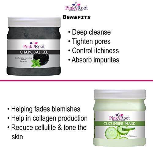 Image of Pink Root Cucumber Mask 500gm with Charcoal Gel 500gm