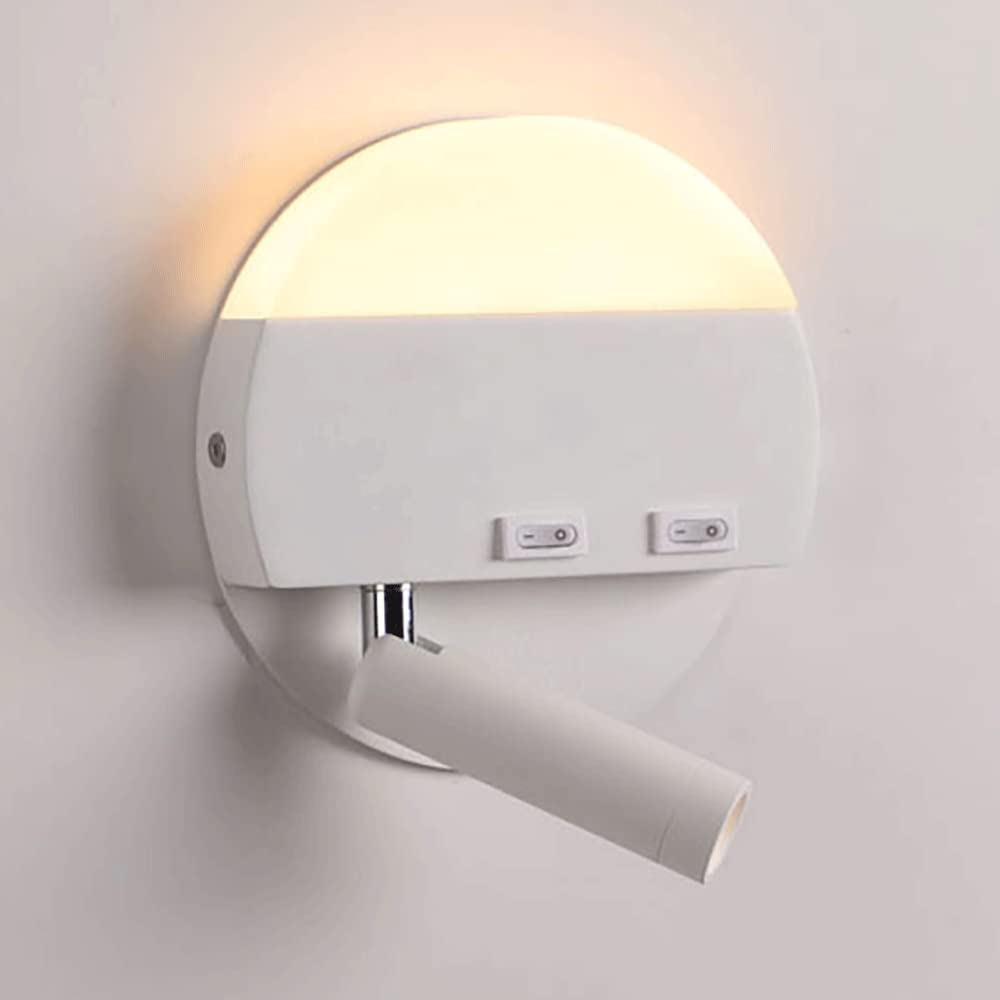 Lámparas de pared para dormitorio junto a la cama con foco