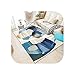 Produktbild Big Incisors Area Rug Indoor | Nordic Style Art Abstract Blaue Farbe Block Teppich Teppiche für Wohnzimmer Teppich Kinderzimmer Bereich Teppich Mode Matten Mechanische Waschung-Transparent-100X160cm