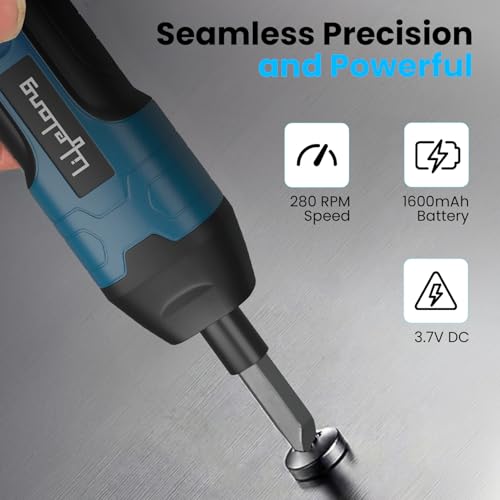 Image of Lifelong 105 Pcs Electric Cordless Screwdriver Kit | Precision Mini Screwdriver | Forward-Reverse Function | Mobile & Laptop Repair Kit | Adjustable Torque | 1600mAh Battery | CR-V Bits | USB-C Cable