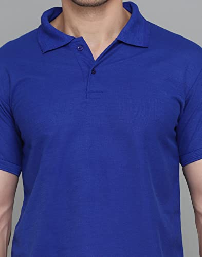 Image of INKKR Men's Polo Neck Half Sleeve Cotton Blend Regular Fit T-Shirt With Pocket