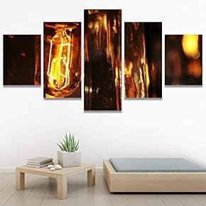 SIGNWIN 5 Panel Canvas Wall Art Modern Art...