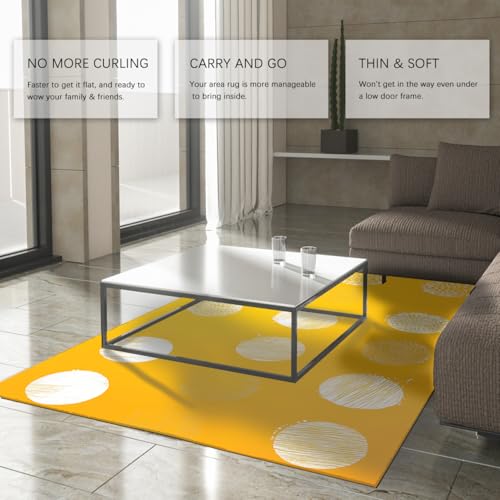 Tapis de salon géométrie circulaire moderne et minimaliste - 4