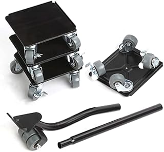 Furniture Moving Wheels, Heavy Furniture Lifter Sliders Movers Tool Set, 360° Rotation Castors, 800kg Load Capacity,Furniture Dolly (black)