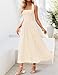 ZESICA Women's Summer Sleeveless Floral Maxi Dresses 2026 Halter Neck Wedding Guest Cocktail Party Flowy A Line Long Dress Apricot Medium