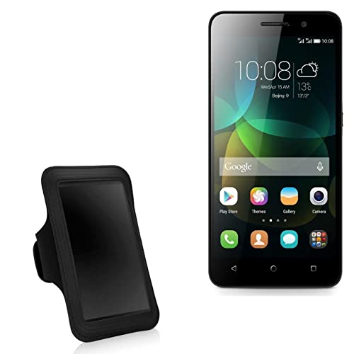 BoxWave Case Compatible with Honor Bee - Sports Armband, Adjustable Armband for Workout and Running for Honor Bee - Jet Black