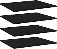 Vista 100 de 4 tableros de repuesto para estanterías, paneles de repuesto de aglomerado, unidades de almacenamiento, estantes organizadores, color gris hormigón