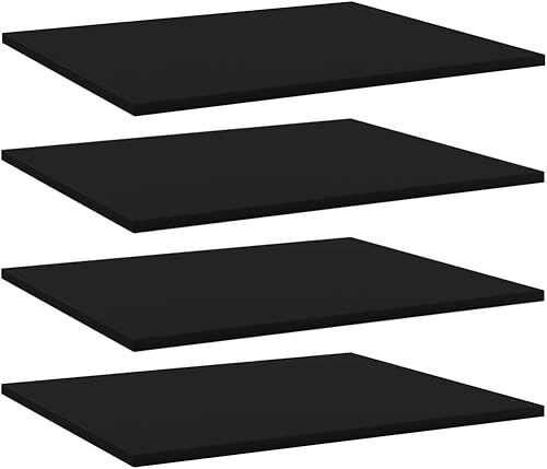 Miniatura 157 de Juego de 4 tableros de estantería, paneles de repuesto, unidades de almacenamiento, estantes de exhibición organizadores, gris hormigón, 31.5 x 11.8