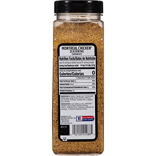 Image of McCormick Grill Mates Montreal Chicken Seasoning, 23 oz - One 23 Ounce Container of Montreal Chicken Seasoning with Blend of Garlic,Onion,Black & Red Pepper and Paprika for Meats & Seafood (Pack of 2)