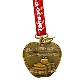 Moon Joggers Teach Love Inspire Virtual Race Medal & Bib | Teacher Appreciation 2026 | 1 Mile, 5K, 10K, Half Marathon & Marathon | Virtual Running & Walking Challenge | Supports DonorsChoose