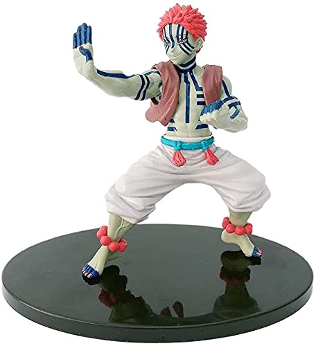 Image of Trunkin | Demon Slayer Upper Moon 3 Demon Akaza Statue Action Figure | Kimetsu no Yaiba Destructive Death Compass Needle Technique Multicolour Anime Figurine Weeb Manga Collectible Model Toy | 15 Cms
