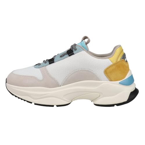 Diadora Mens Terrena Nylon Lace Up Sneakers Shoes Casual - Grey, White, Yellow - Size 6 M3