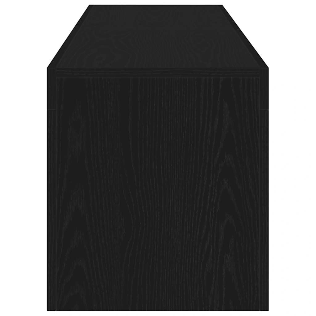 vidaXL Szafka pod TV z oświetleniem LED, czarny dąb, 140x36,5x40 cm