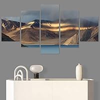 SIGNWIN 5 Panel Canvas Wall Art Calming Waters for Home Decorations Ready to Hang - 60