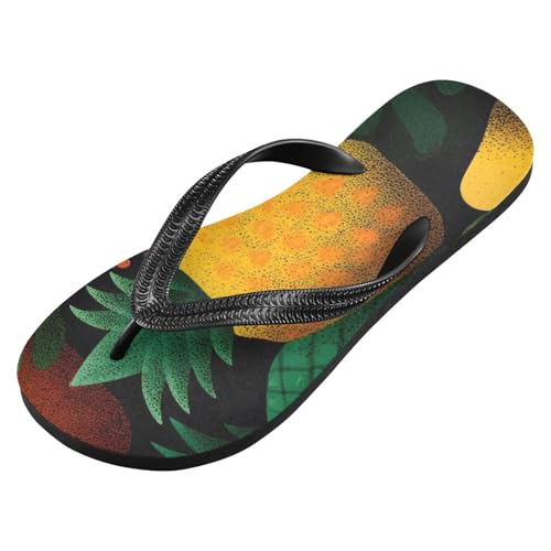 Tropical Fruits Flip Flop Sandal for Women Men, Casual Beach Slippers Indoor Outdoor XS2