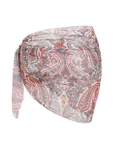 Image of ZAFUL Boho Beach Cover Ups for Women Sarong Coverups Sheer Bikini Chiffon Wraps Skirts for Swimwear