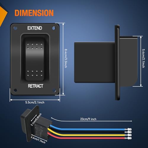 Image of Nilight RV Electric Stabilizer Jack Switch Momentary Waterproof