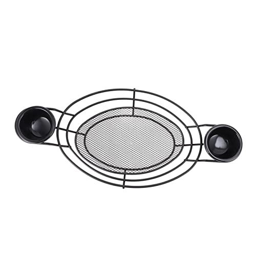 BRIGHTFUFU Iron French Fries Basket with Bowls Practical Snack Holder for Fried Chicken Chips and More High-quality Lightweight Design for