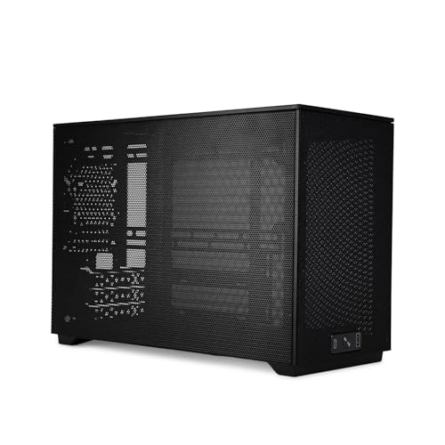 SSUPD Meshroom D Mini-ITX Small Form Factor (SFF) Case - Full Mesh Side Panel - Tool-Free and Easy Accessibility Black (Variant B)