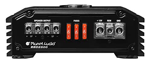 Planet Audio Bbd2500 Class D Car Amplifier – 2500 Watts, 1 Ohm Stable, Digital, Monoblock, Mosfet Power Supply #TOP5