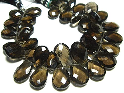 Quartz fumé perles poires pour fabriquer un cadeau d'anniversaire mémorable fait main