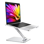 RIWUCT Foldable Laptop Stand, Height Adjustable Ergonomic Computer Stand for Desk, Aluminum Portable Laptop Riser Holder Notebook Mount Compatible with MacBook Pro Air, HP, Dell 10-16"