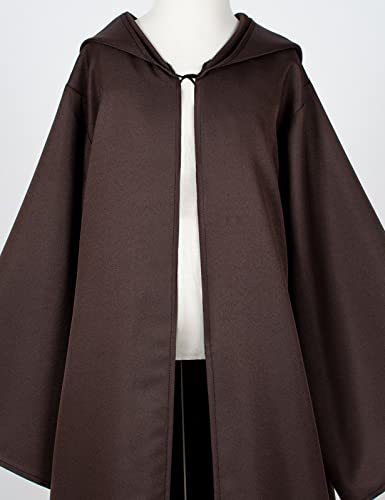 Togrop Knight Costume For Kids Robe Hooded Boys Cloak Cosplay Brown 11-13 Years #TOP4